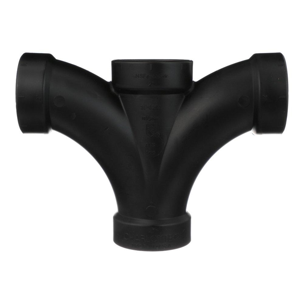 Black ABS DWV Double Fixture Tee 