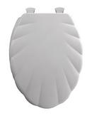 Plastic Elongated Closed Front With Cover Toilet Seat in White