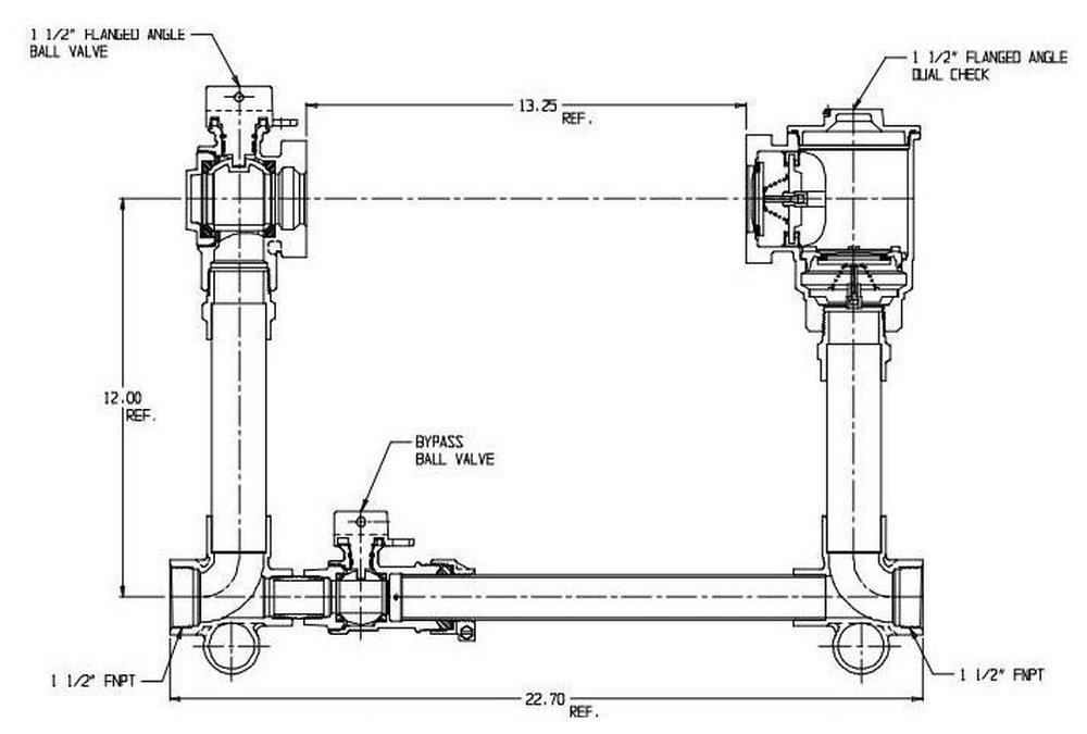 A.Y. McDonald 12 in. FNPT Brass Straight Meter Setter 