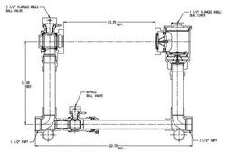 12 x 1-1/2 in. FNPT Brass Straight Meter Setter
