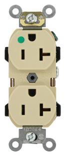 20A 125V Straight Blade Slim Receptacle in Ivory