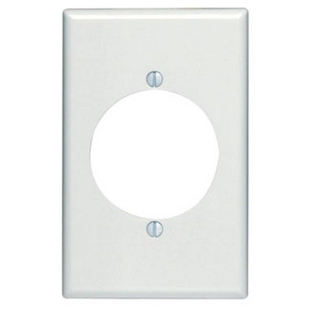 LEVITON White 4-1/2 in. 2-Gang Wall Plate 