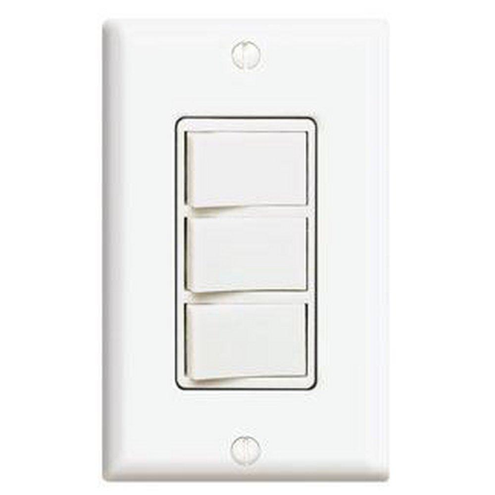 LEVITON White 15A 120V 1-Pole Combination Switch 
