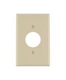 1-Gang Single Receptacle Wall Plate in Ivory