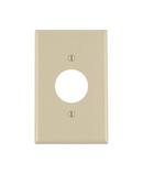 LEVITON Ivory 1-Gang Single Receptacle Wall Plate 