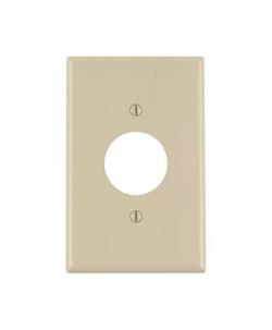 1-Gang Single Receptacle Wall Plate in Ivory