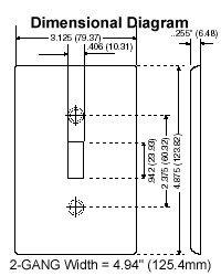 LEVITON White 4-87/100 x 3-3/25 in. Plastic 2-Gang Duplex Decorative Wall Plate 