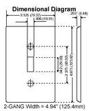 LEVITON White 4-87/100 x 3-3/25 in. Plastic 2-Gang Duplex Decorative Wall Plate 
