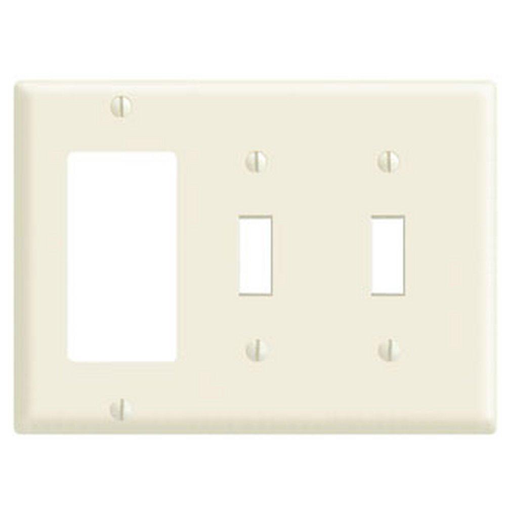 White 3G 2 Toggle COMB DEV WALL Plate White 