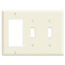 White 3G 2 Toggle COMB DEV WALL Plate White 