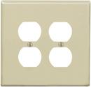 2 Gang Thermoplastic Nylon Wall Plate in Ivory