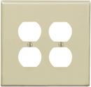LEVITON Ivory 2 Gang Thermoplastic Nylon Wall Plate 