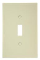LEVITON Ivory 1-Gang Toggle Thermoplastic Nylon Wall Plate 