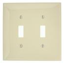 2-Gang 2 Toggle Switch Wall Plate Midway Size Ivory