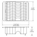 Elkay Polished Stainless Steel 12-7/16 x 15-7/16 in. Wavy Wire Bottom Grid 