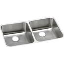 Elkay Lustertone 30-3/4 x 18-1/2 in. No Hole Stainless Steel Double Bowl Undermount Kitchen Sink 