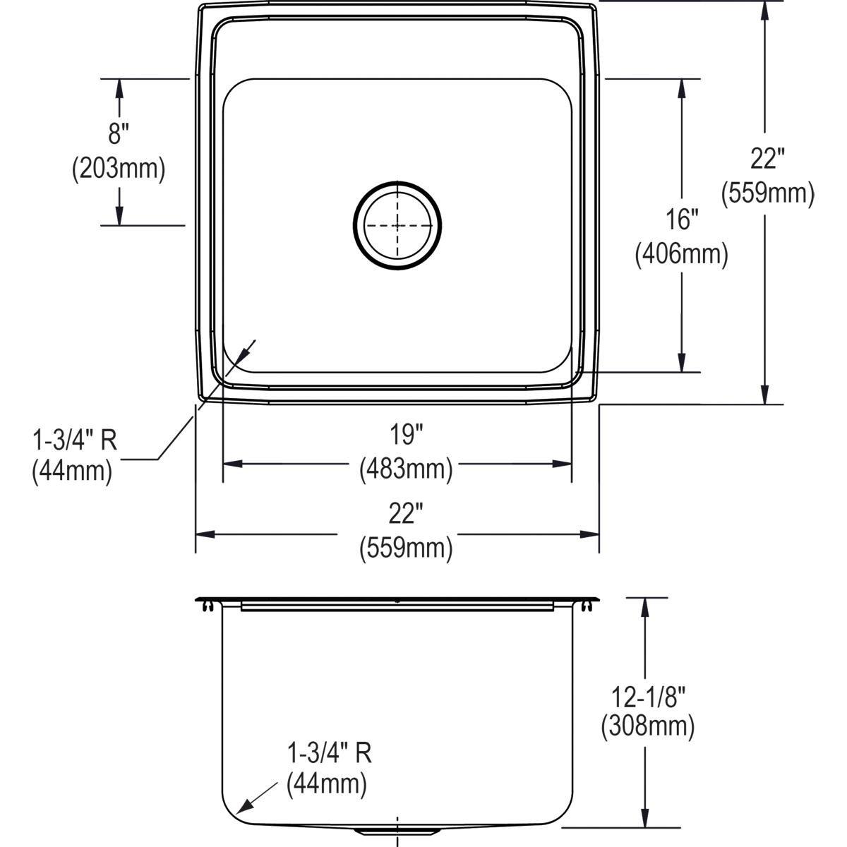 Elkay Lustertone 30-3/4 x 18-1/2 in. No Hole Stainless Steel Double Bowl Undermount Kitchen Sink 