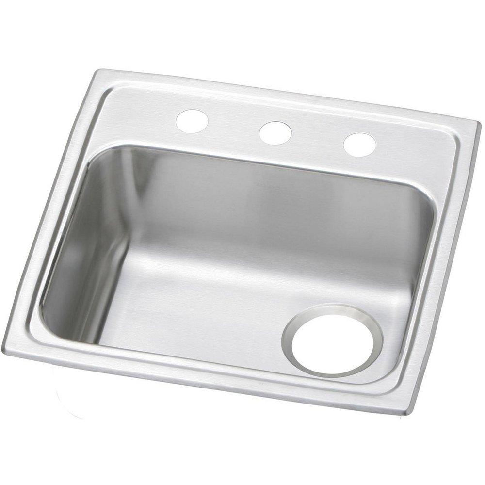 Elkay Brushed Satin 19-1/2 x 19 in. Stainless Steel Single Bowl Drop-in Kitchen Sink in Brushed Satin 