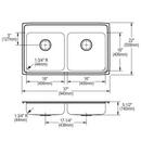 *LUSTER ADA Double SINK 