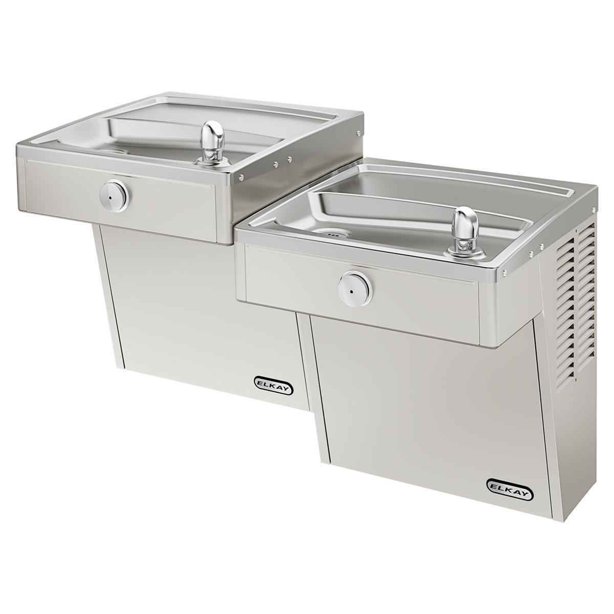 Elkay Stainless Steel 8 gph Filtered Bottle Filling Station with Single Vandal Resistant Cooler 