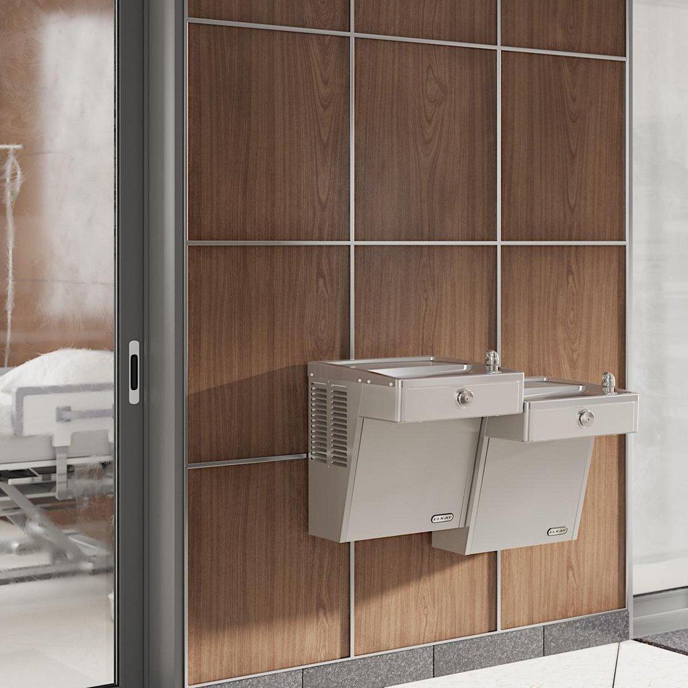 Elkay Stainless Steel 8 gph Filtered Bottle Filling Station with Single Vandal Resistant Cooler 