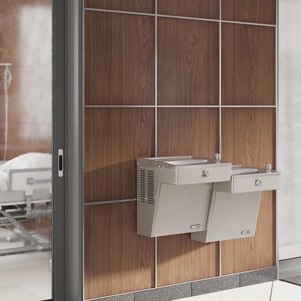 Elkay Stainless Steel 2-Level Vandal-Resistant Wall Mount ADA Cooler 