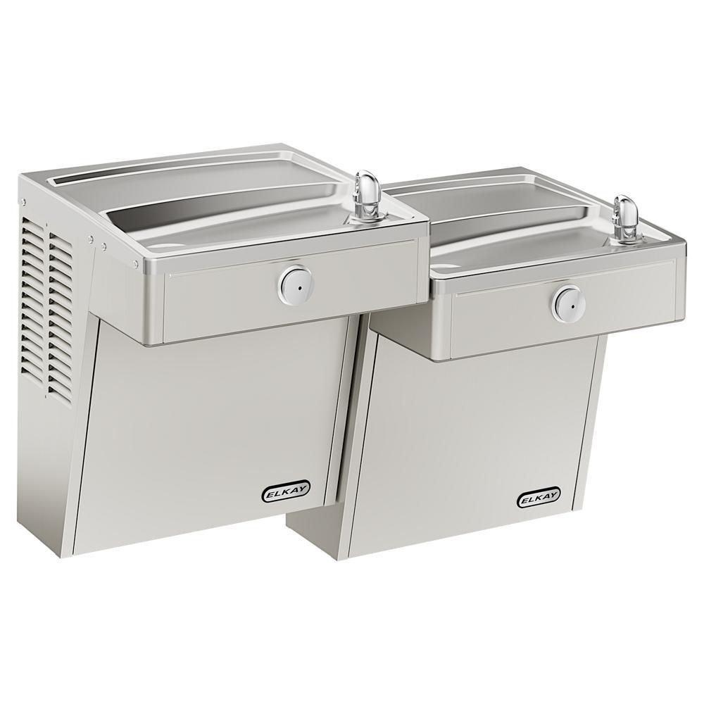 Elkay Stainless Steel 2-Level Vandal-Resistant Wall Mount ADA Cooler 