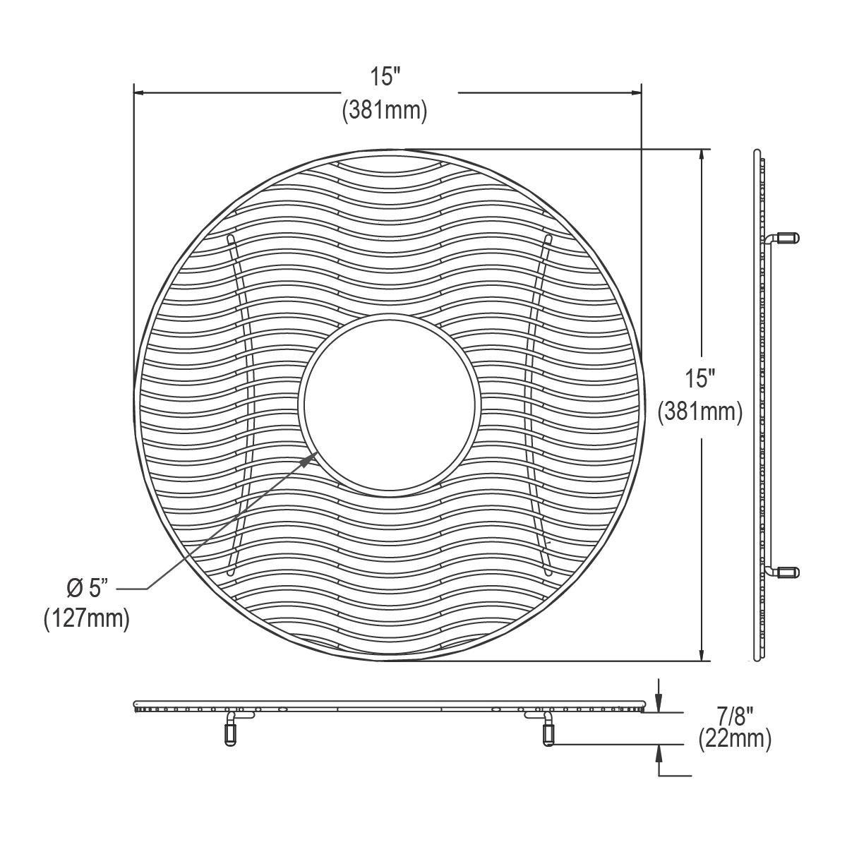 Elkay Stainless Steel 15 in. Wavy Wire Bottom Grid 