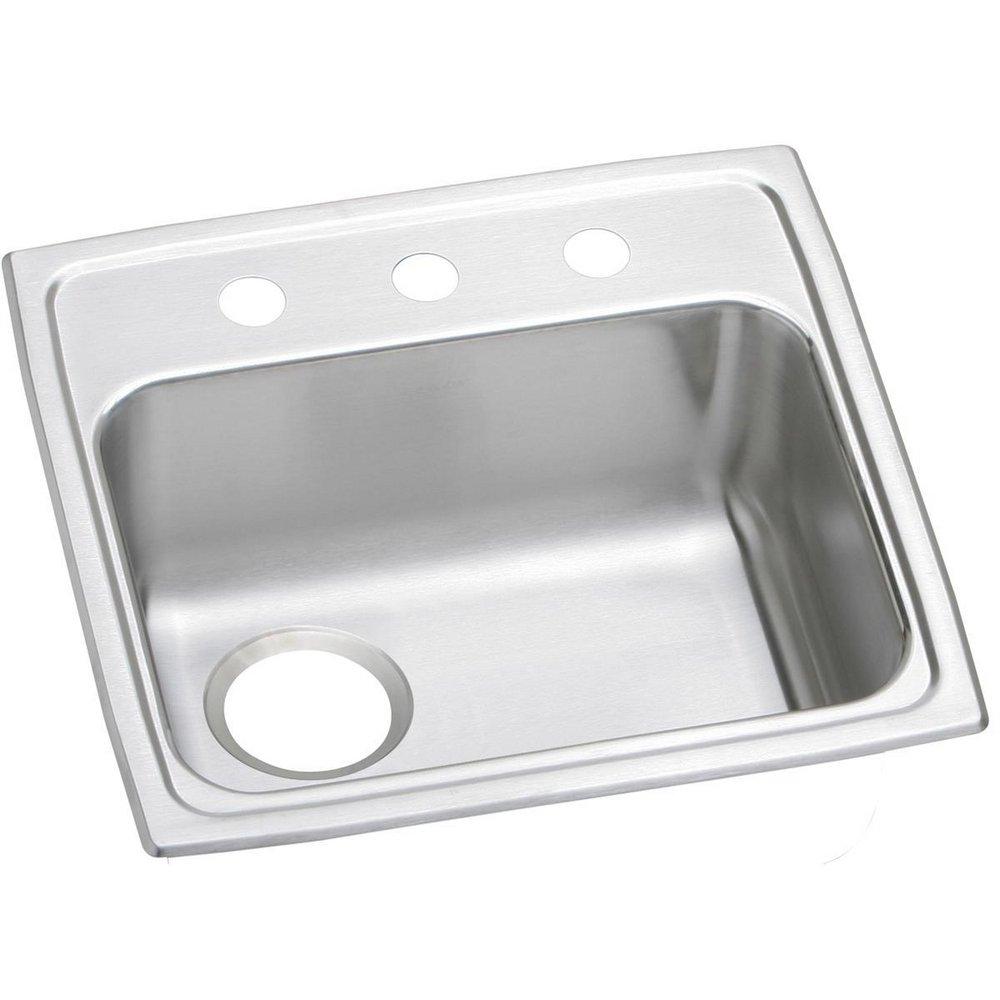 Elkay Brushed Satin 19-1/2 x 19 in. Stainless Steel Single Bowl Drop-in Kitchen Sink in Brushed Satin 