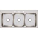 Elkay Lustrous Satin 46 x 22 in. Stainless Steel Triple Bowl Drop-in Kitchen Sink in Lustrous Satin 