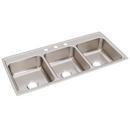 46 x 22 in. 3 Hole Stainless Steel Triple Bowl Drop-in Kitchen Sink in Lustrous Satin