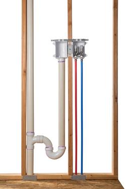 1/4-Turn Arrester Washing Machine Outlet Box with Frame and Valve