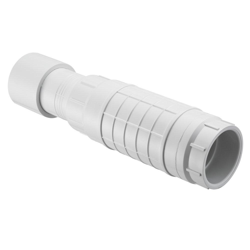White PVC Repair Coupling with EPDM O-Ring 