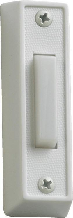Plastic Door Chime Button in White