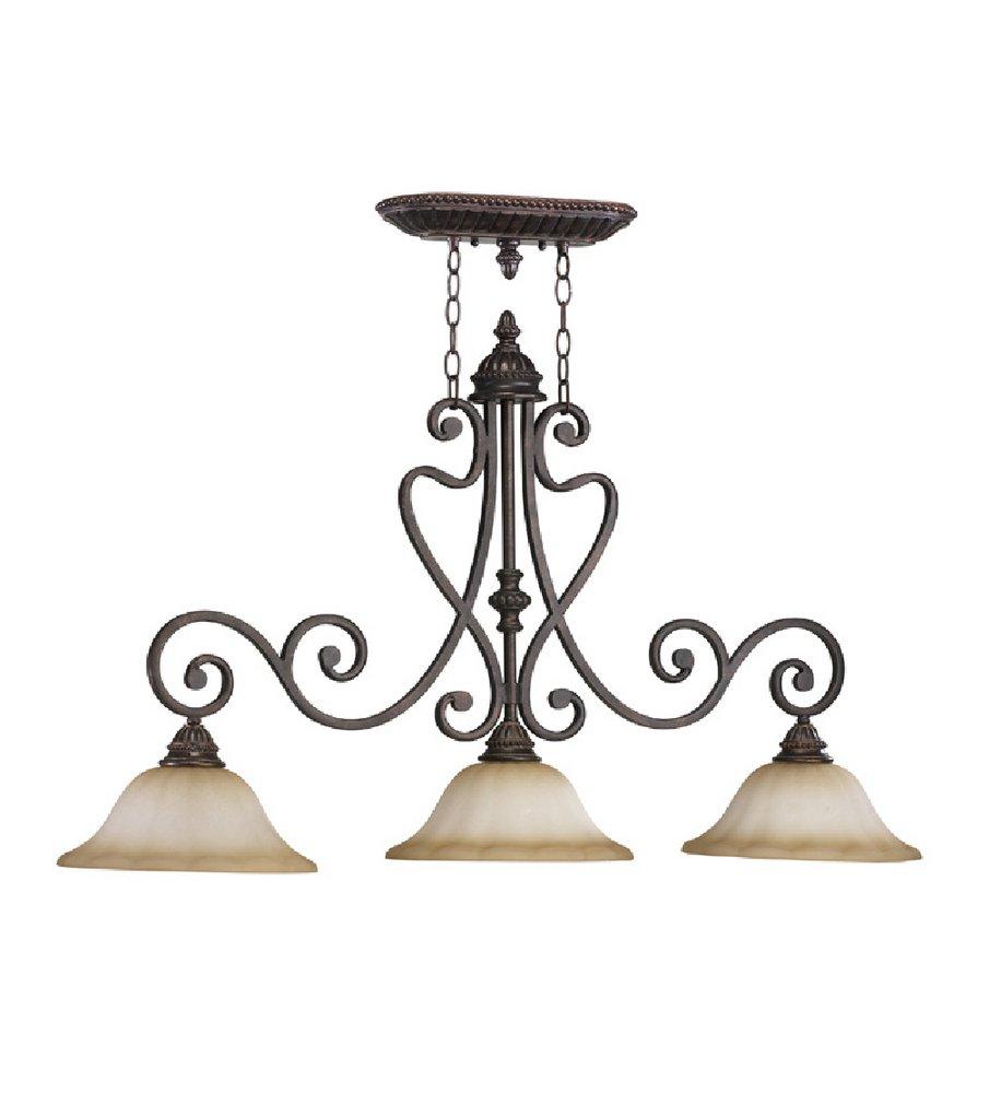 Quorum International Toasted Sienna 3-Light Island 