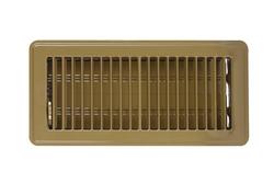 6 x 14 in. Steel Floor Diffuser with Multi-Angled Fins in Brown