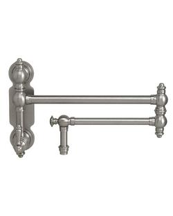 Wall Mount Pot Filler in Satin Nickel