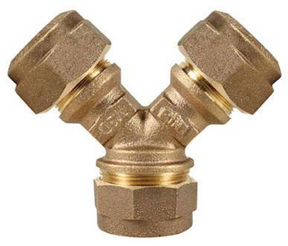 A.Y. McDonald Compression Brass Wye Branch 