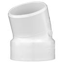 White PVC DWV 22-1/2° Street Elbow 