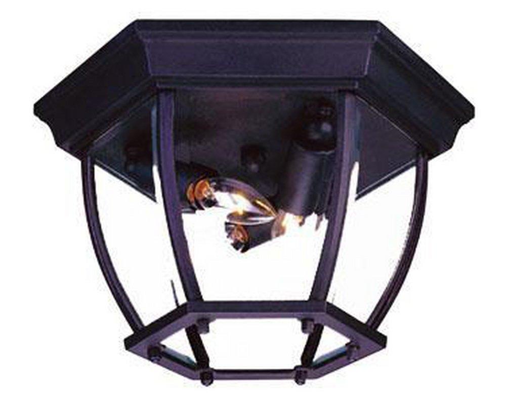 Acclaim Lighting Matte Black 60 W 3-Light Outdoor Flush Mount Ceiling Fixture Light 