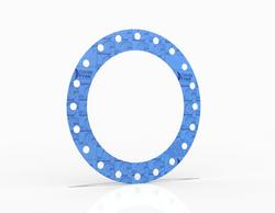 Full Face Gasket, Aramid Fiber with Nitrile Binder(NBR) Nitrile(NBR), 24 in. ASME B16.5 Class 150, 0.125 in. Thick, 20 Bolt Holes