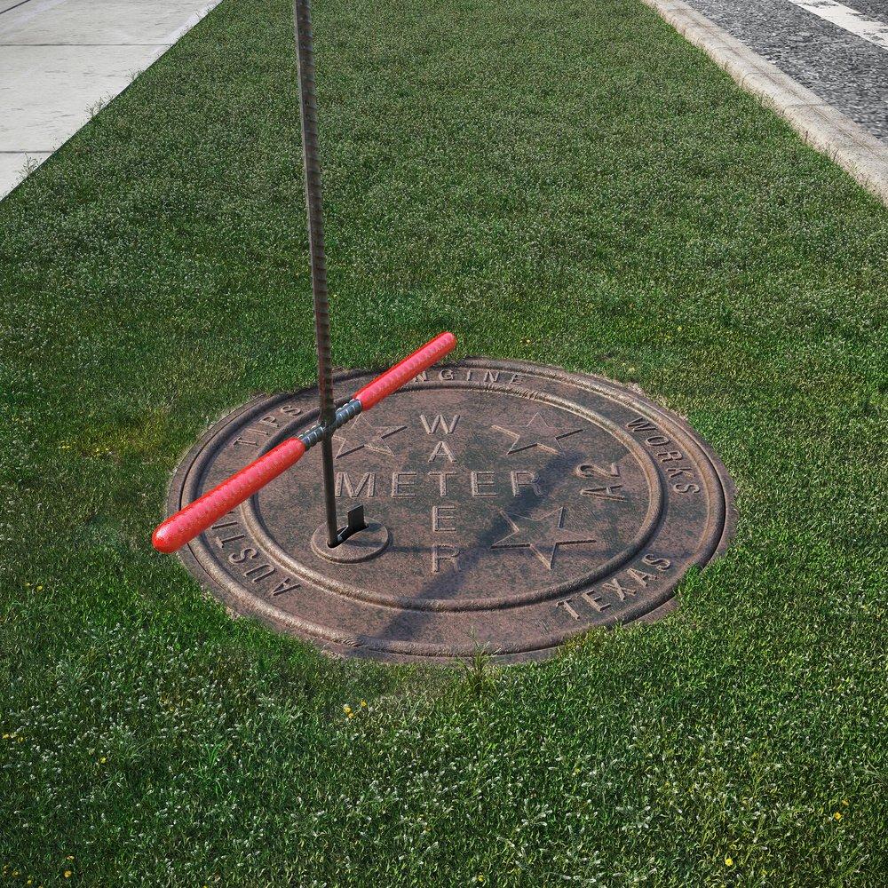 Jones Stephens Black Water Meter Key 