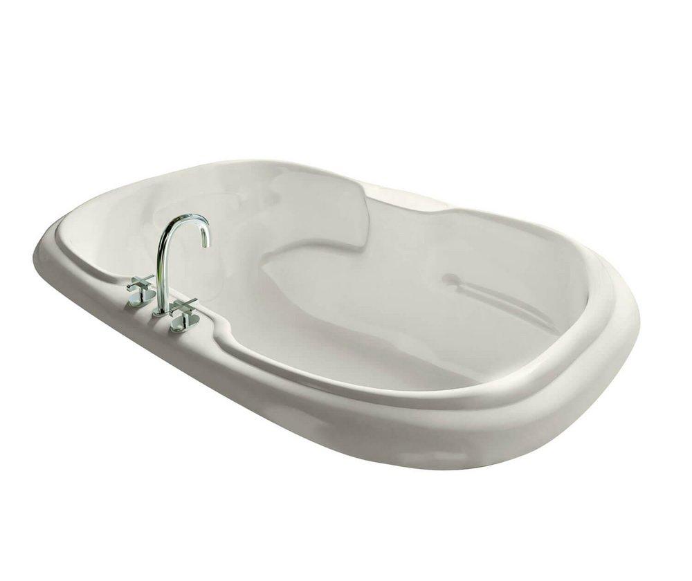 Biscuit 65-3/4 x 42 in. Whirlpool Drop-In Bathtub with Center Drain 