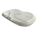 Biscuit 65-3/4 x 42 in. Whirlpool Drop-In Bathtub with Center Drain 