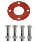 18 in. 150# Red Rubber Bolt and Full Face Set