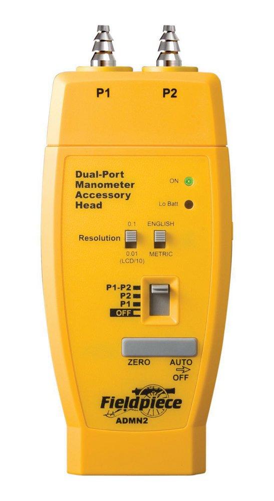 Fieldpiece Instruments Yellow Dual Port Manometer 