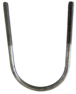 4 x 3/8 in. Carbon Steel Light Weight U-Bolt in Black