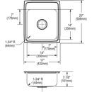 Elkay Lustrous Satin 17 x 20 in. Stainless Steel Single Bowl Drop-in Kitchen Sink in Brushed Satin 