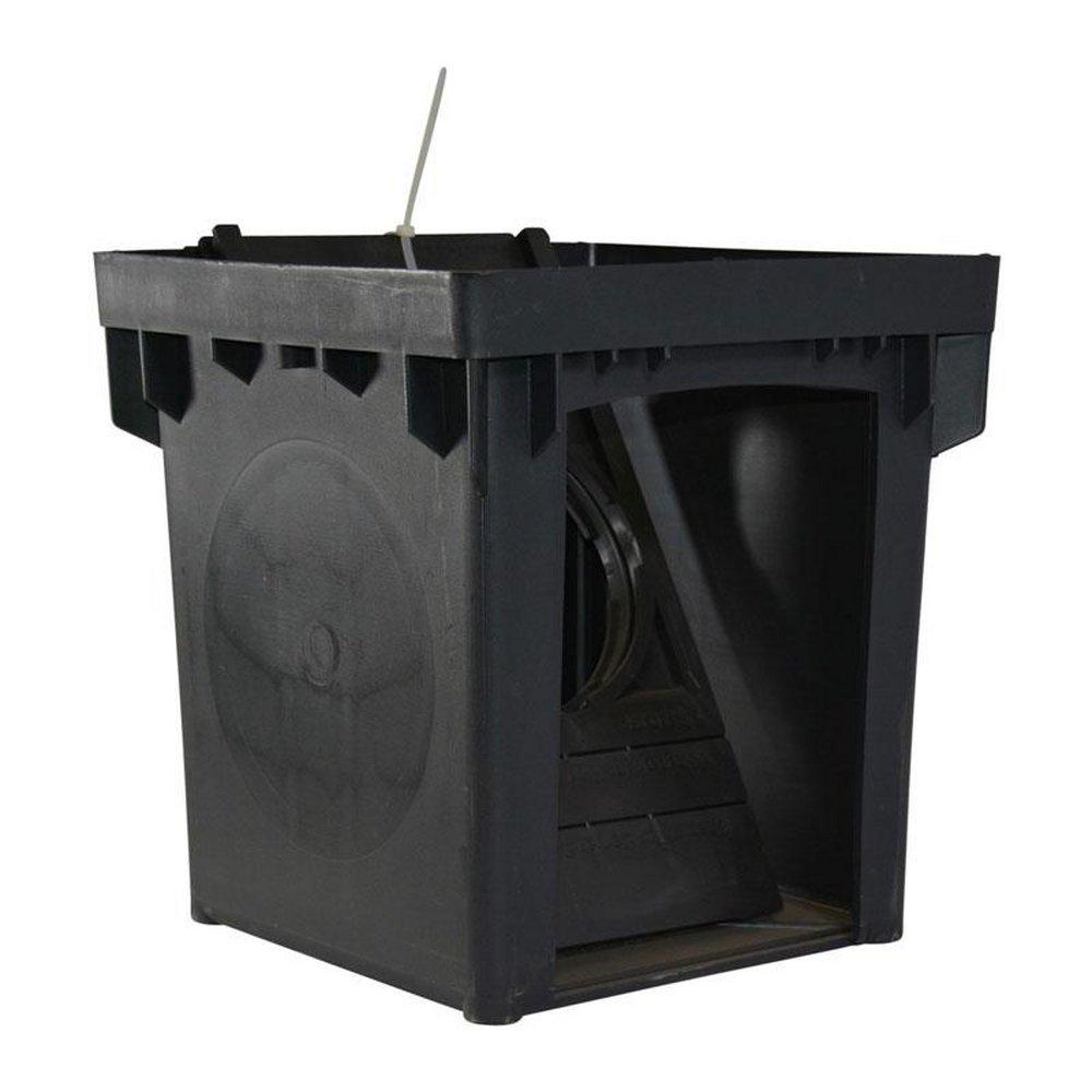 NDS Black Polypropylene Catch Basin with 2 Open Sides 