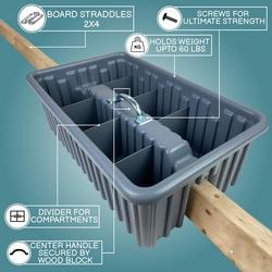 22 x 14 in. Saddle Tray with Lid